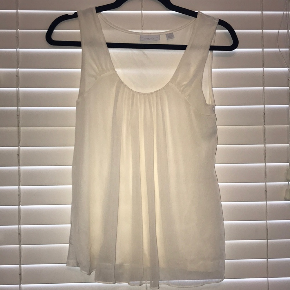 white/creme New York and Company tank top